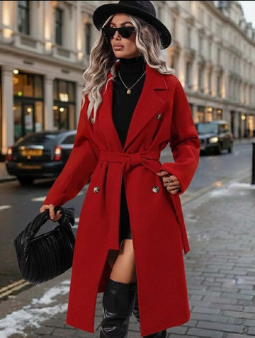 Elevate Your Winter Style – 2025 Luxe Double-Breasted Wool Coat