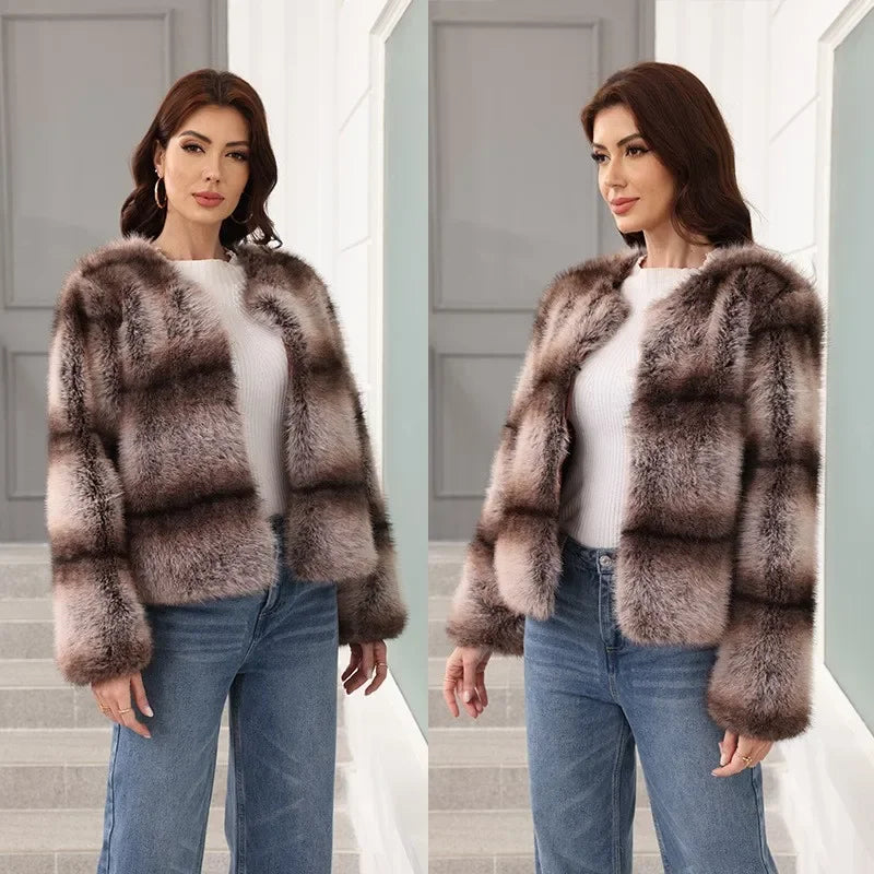 Exclusive Women's Slim Faux Fur Coat 2025 – Limited Stock, Last Pieces!